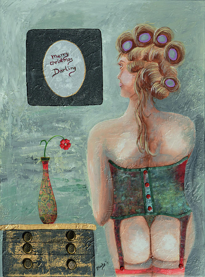 Woman Mixed Media - Merry Christmas Darling by Donna Blackhall