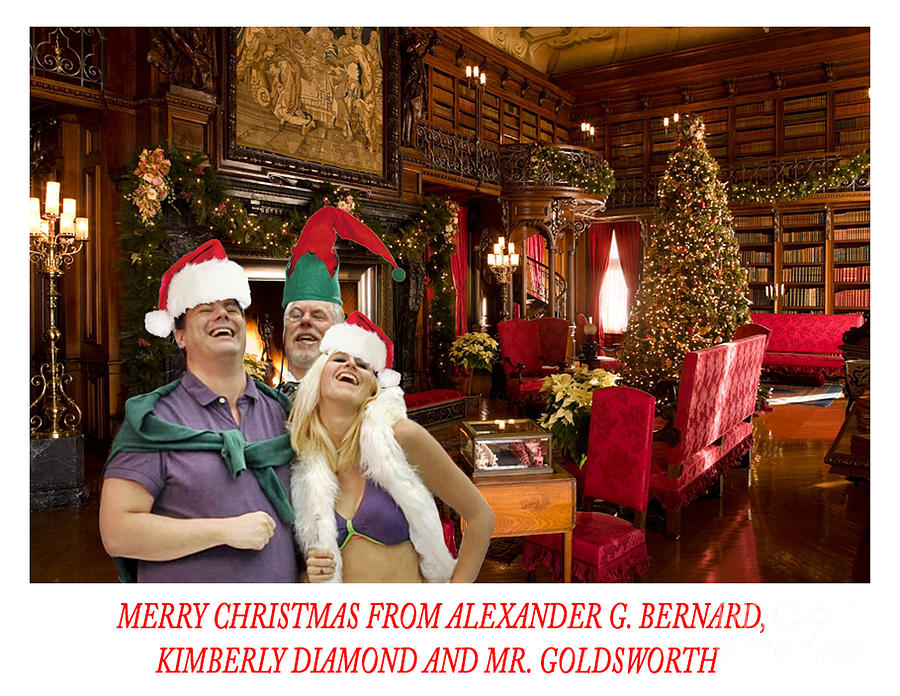 Merry Christmas from Alexander G. Bernard, Kimberly Diamond and Mr. Goldsworth  Digital Art by Jim Fitzpatrick