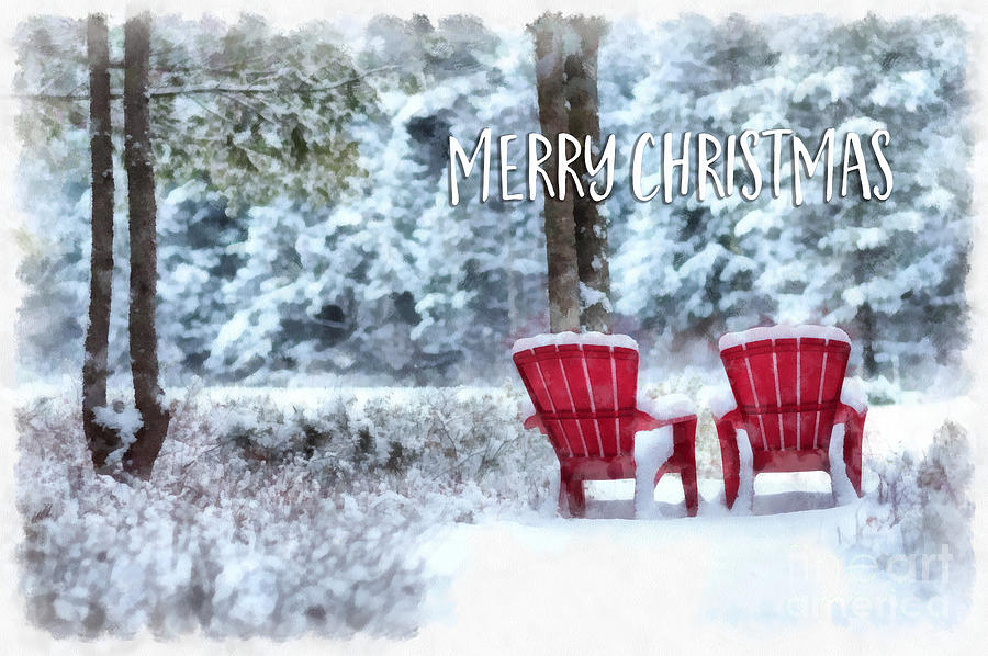 Merry Christmas from Anderson Pond Digital Art by Edward Fielding