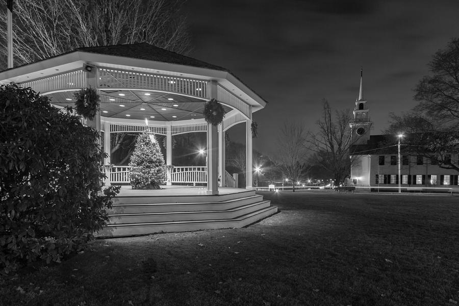 Merry Christmas from Milton Massachusetts in Black and White Photograph by Brian MacLean