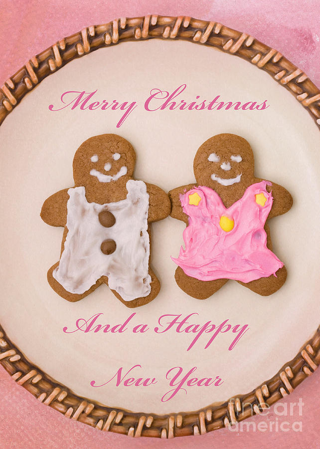 Merry Christmas Gingerbread People Photograph by Diane Macdonald