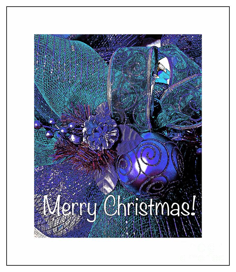 Merry Christmas in Blue Photograph by Barbara A Griffin