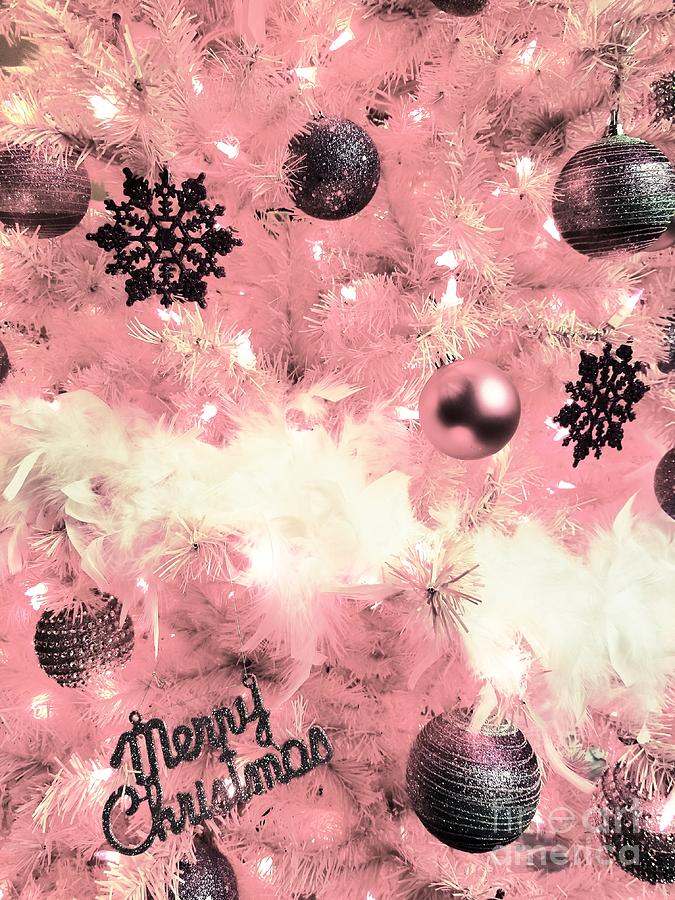 Merry Christmas In Pink Photograph by Rachel Hannah