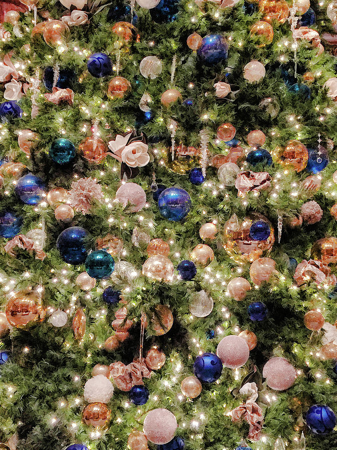 Merry Christmas Lights and Balls Photograph by Bonnie Follett
