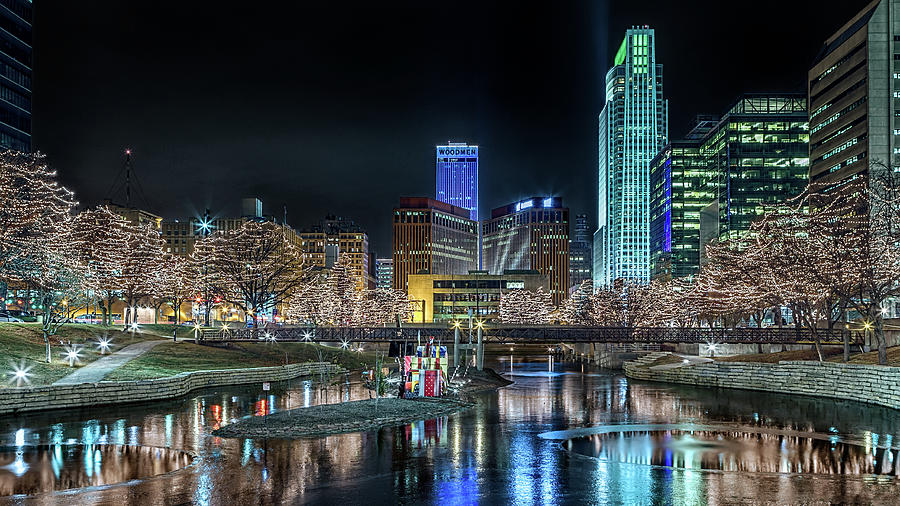 Omaha Photograph - Merry Christmas Omaha by Susan Rissi Tregoning