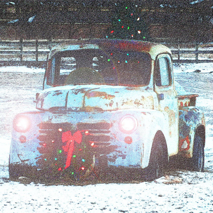Merry Christmas Pickup Photograph by David T Wilkinson