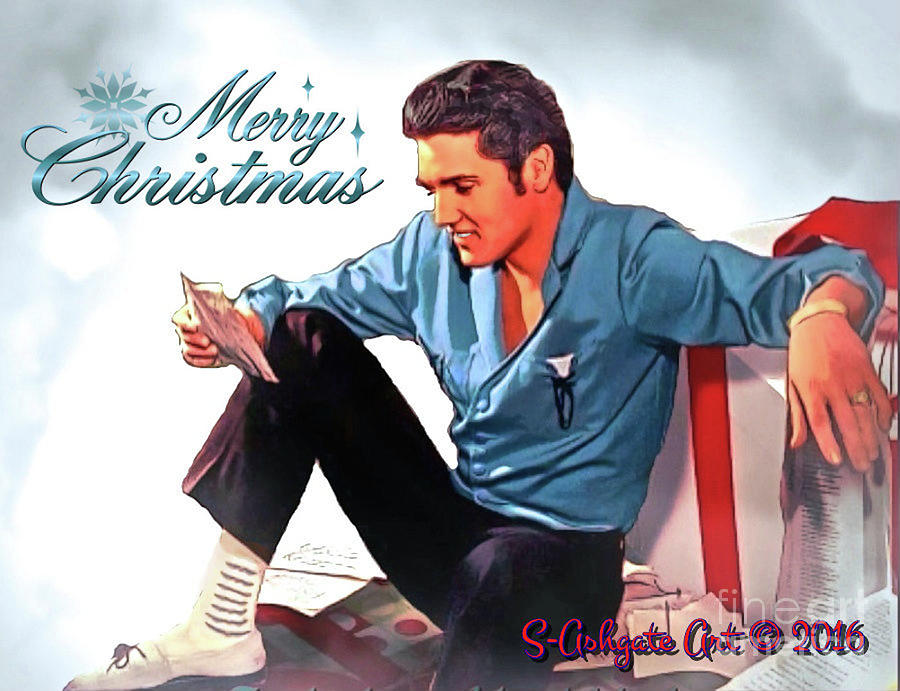 Elvis Presley Digital Art - Merry Christmas With Elvis by Scott Ashgate