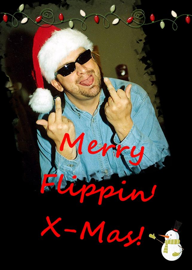 Merry Flippin Christmas Red Font Photograph by Joseph C Hinson