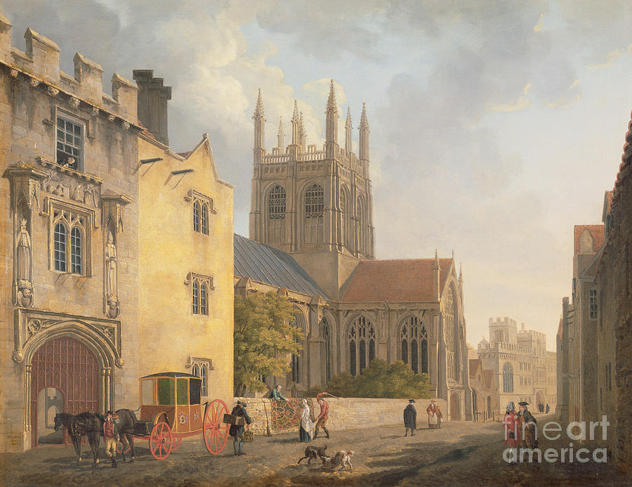 Architecture Painting - Merton College Oxford by Michael Rooker