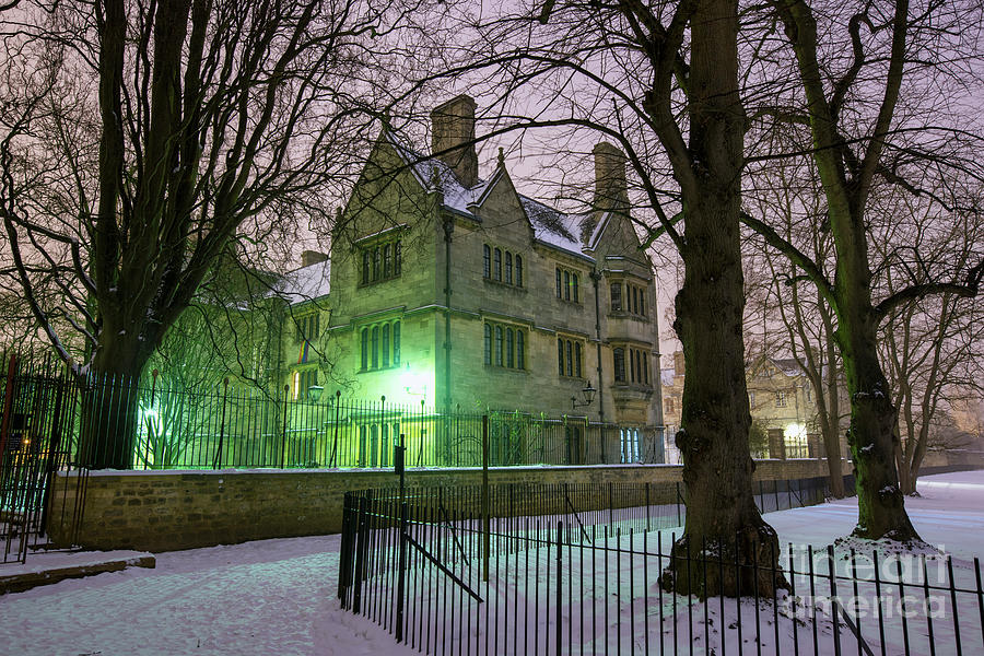 Merton College Oxford in Winter Photograph by Tim Gainey
