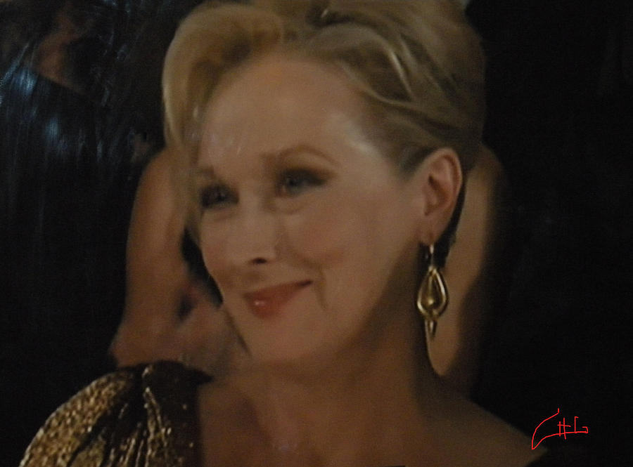 Meryl Streep receiving the Oscar as Margaret Thatcher  Photograph by Colette V Hera Guggenheim