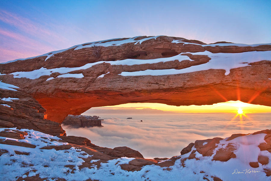 Mesa Arch and Winter Inversion Photograph by Dan Norris