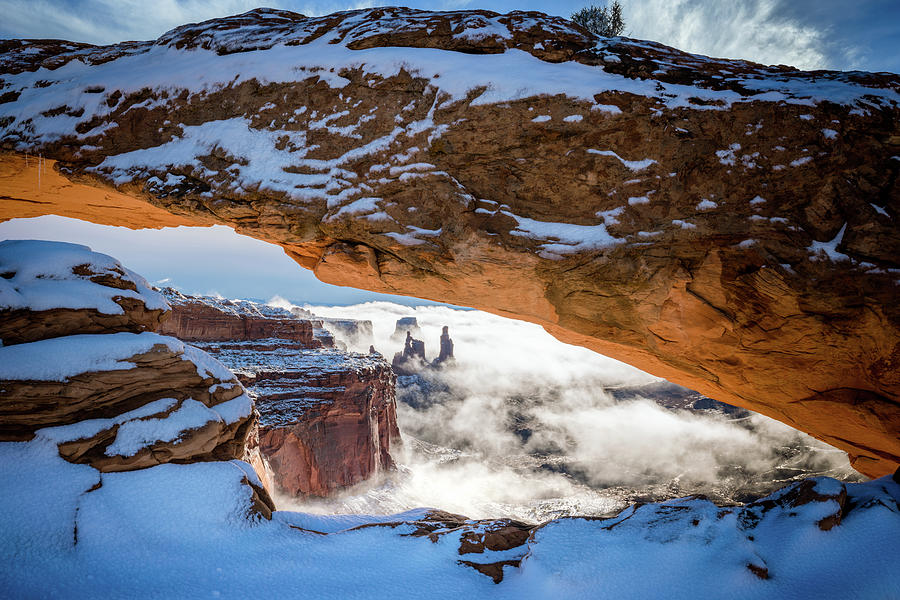 Mesa Arch in the Snow Photograph by James Udall