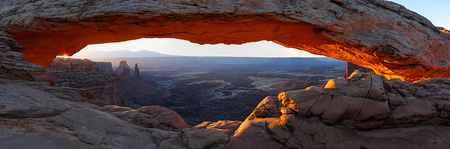 Mesa Arch Panorama Photograph by Aaron Spong
