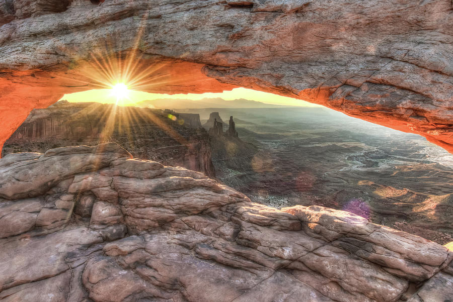 Canyonlands National Park Photograph - Mesa Arch Sunrise 2 - Canyonlands National Park - Moab Utah by Gregory Ballos