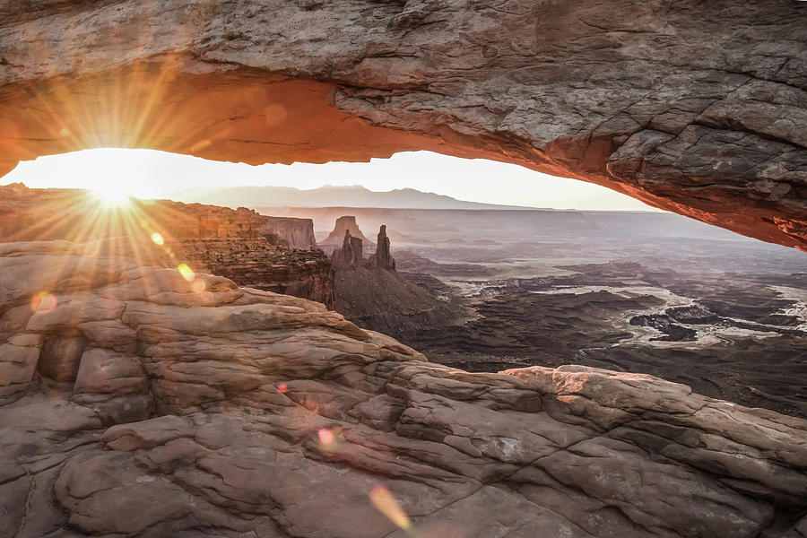 Canyonlands National Park Photograph - Mesa Arch Sunrise - Canyonlands National Park - Moab Utah by Gregory Ballos