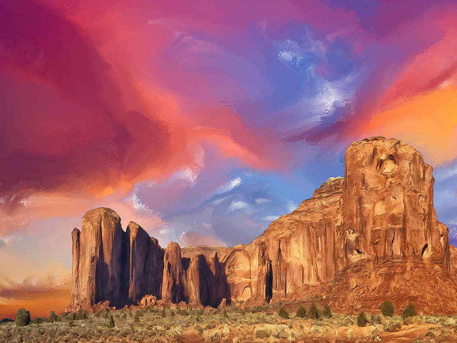 Mesa at Sunset Painting by Dominic Piperata
