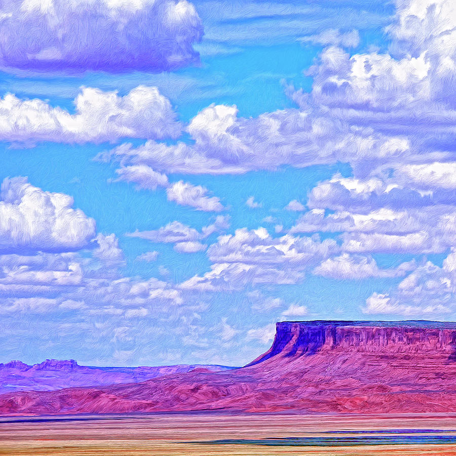 Utah Painting - Mesa At Vermilion Cliffs by Dominic Piperata Utah Painting - Mesa At Vermilion Cliffs by Dominic Piperata
