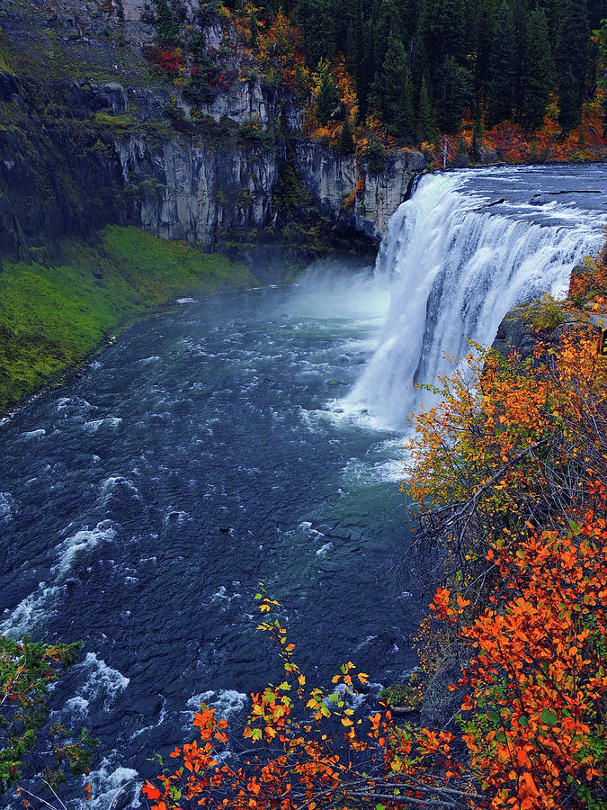 Mesa Falls Photograph - Mesa Falls in the Fall by Raymond Salani III