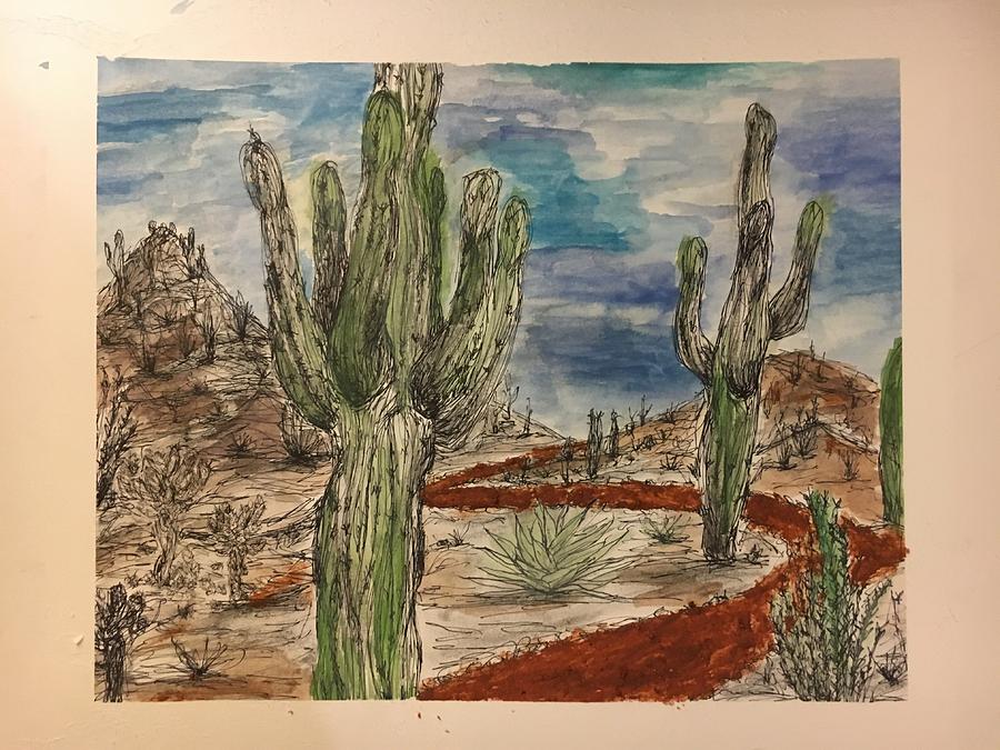 Mesa Table Drawing by Kaitlin Porter Fine Art America