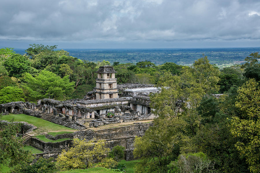 Mesoamerican Plaza at Palenque 1 Photograph by Jurgen Lorenzen