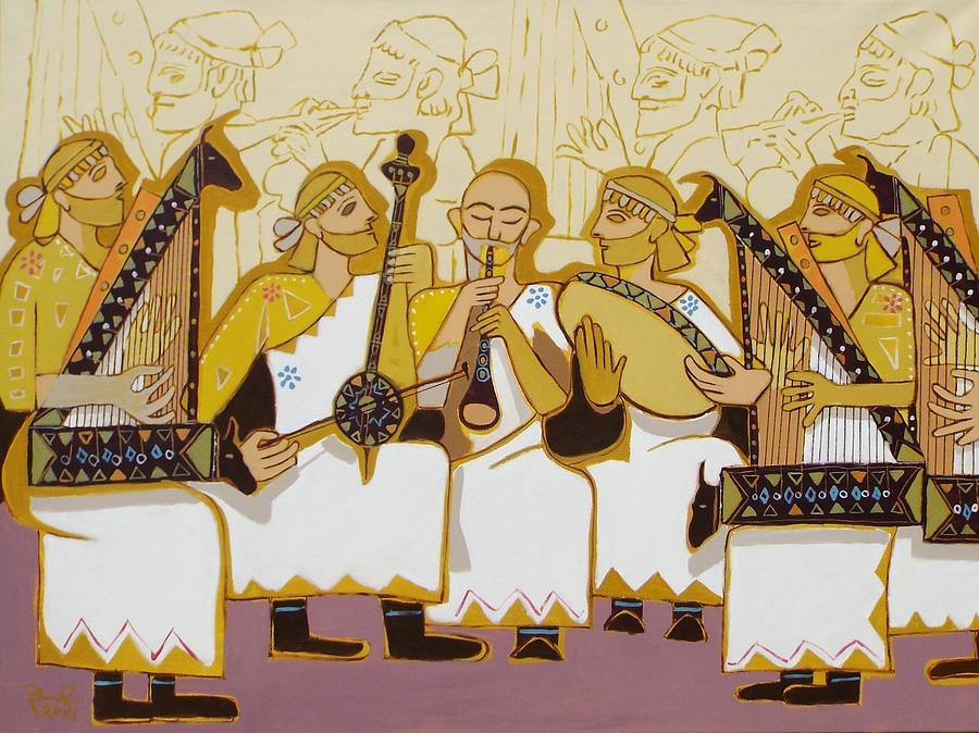 Summer Painting - Mesopotamian Instrument by Paul Batou