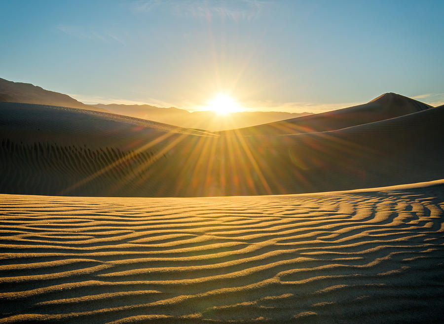 Death Valley National Park Photograph - Mesquite Flat Sunset by Matt Hammerstein