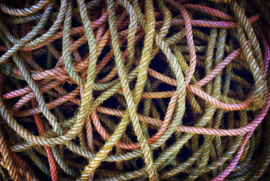 Mess of Ropes Photograph by Carlos Caetano