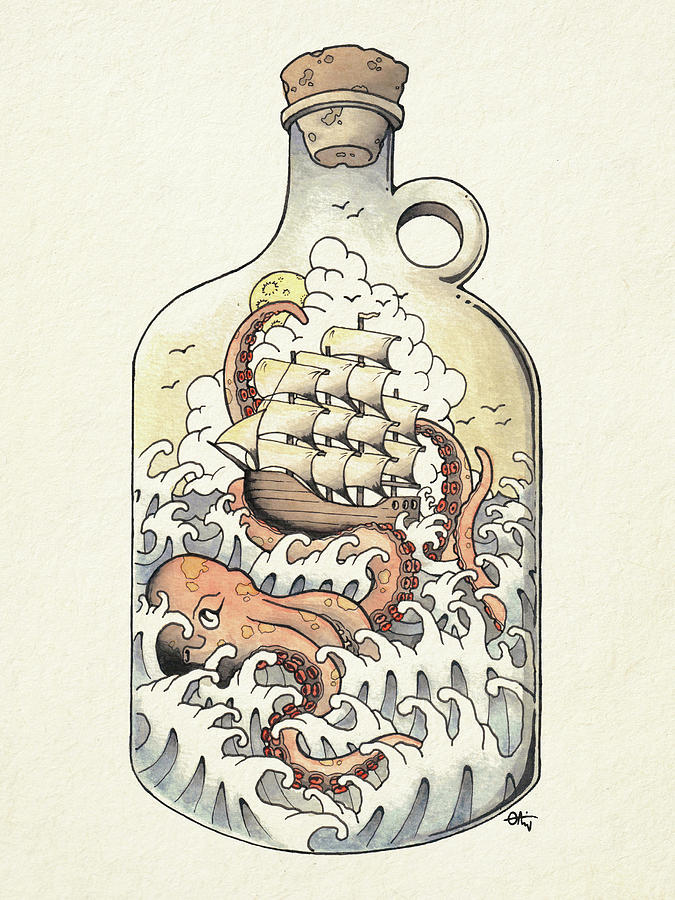 Рисунок барашка в бутылке - 93 фото