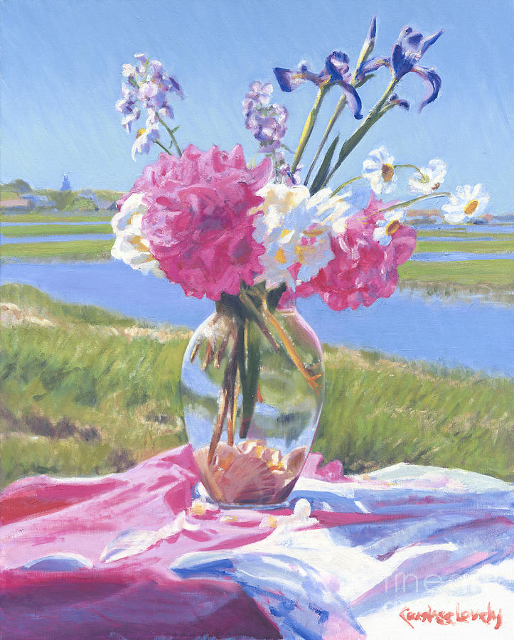 Message in a Vase from Nantucket Painting by Candace Lovely