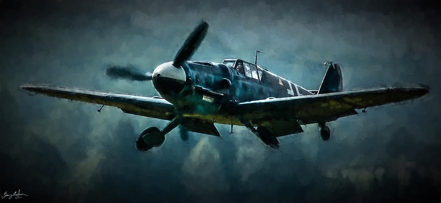 Messerschmitt Bf-109 Intercept In Oil Digital Art