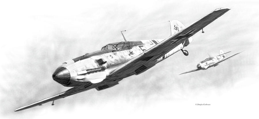 Messerschmitt Bf-109E Digital Art by Douglas Castleman