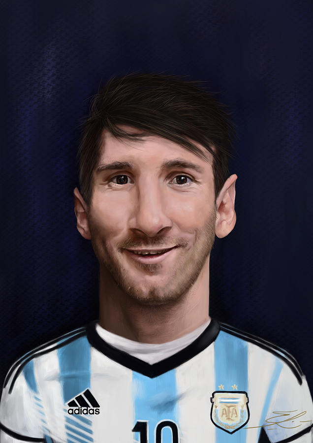 Messi Digital Art by Eber Riera - Fine Art America