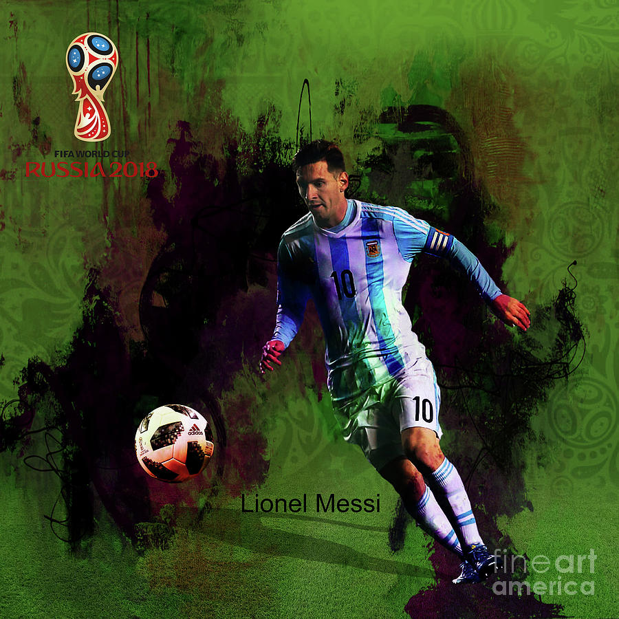 Messi in World Cup 2018 Russia  Painting by Gull G