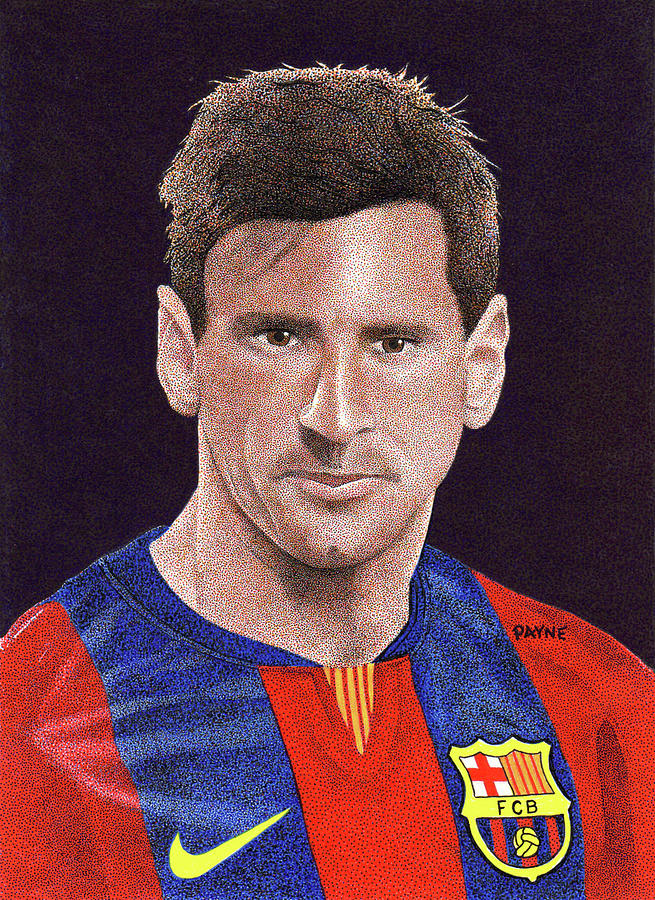 Messi Painting by Rob Payne