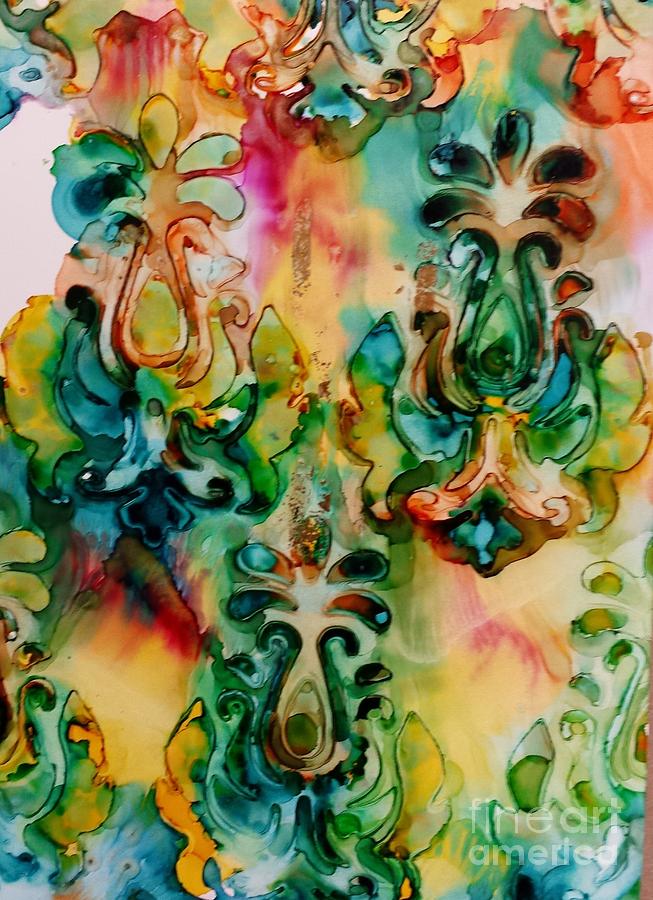 Messy Fleur de Lis Painting by Beth Kluth