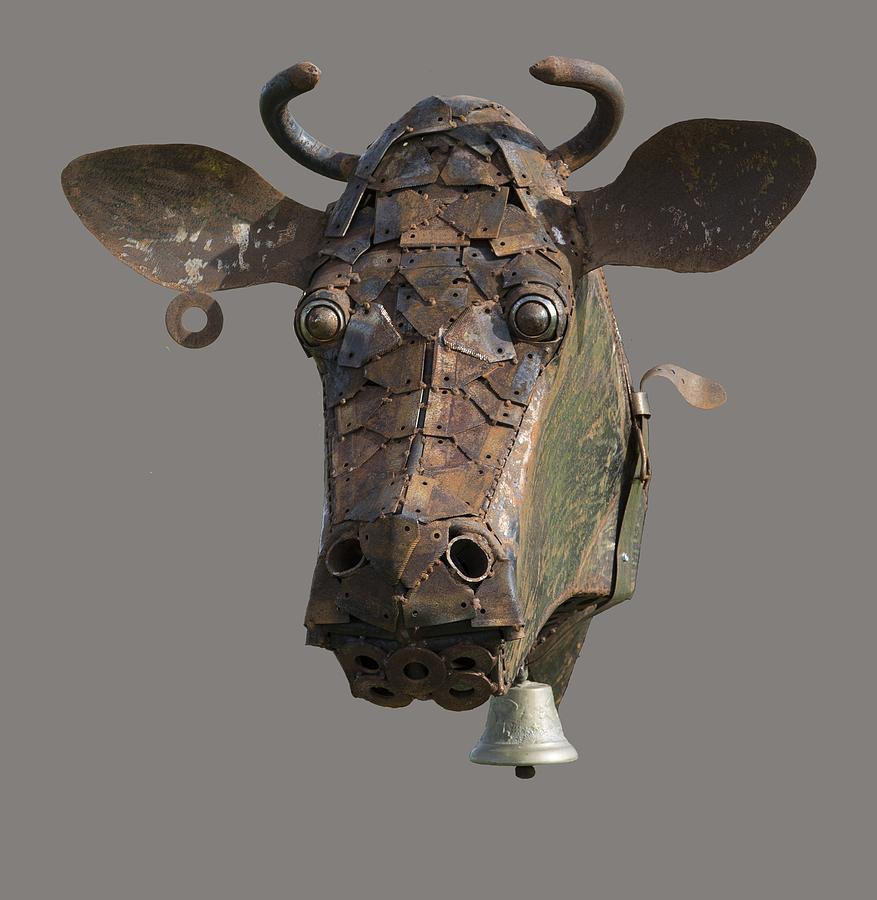 Metal Art Cow II Photograph by Paul DeRocker