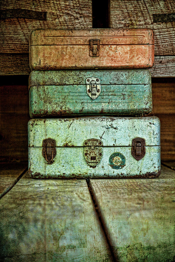Toolbox Photograph - Metal Boxes by Tom Mc Nemar