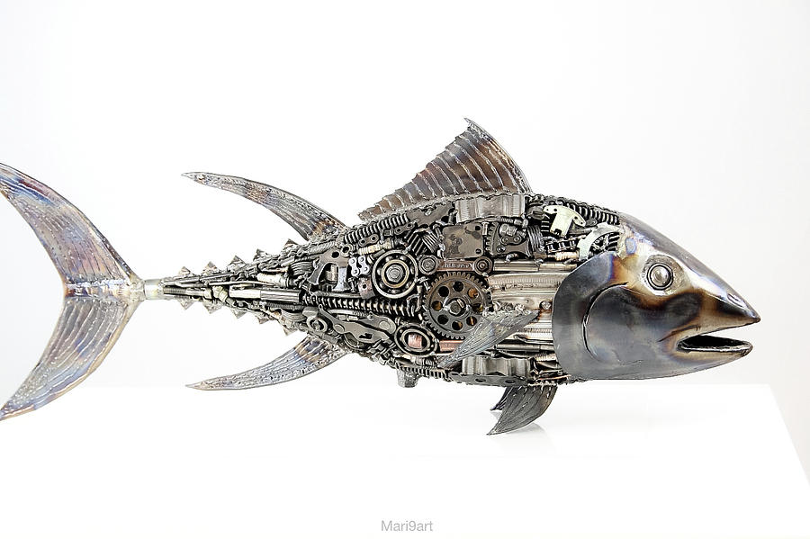 Metal fish Sculpture by Mari9art - Fine Art America