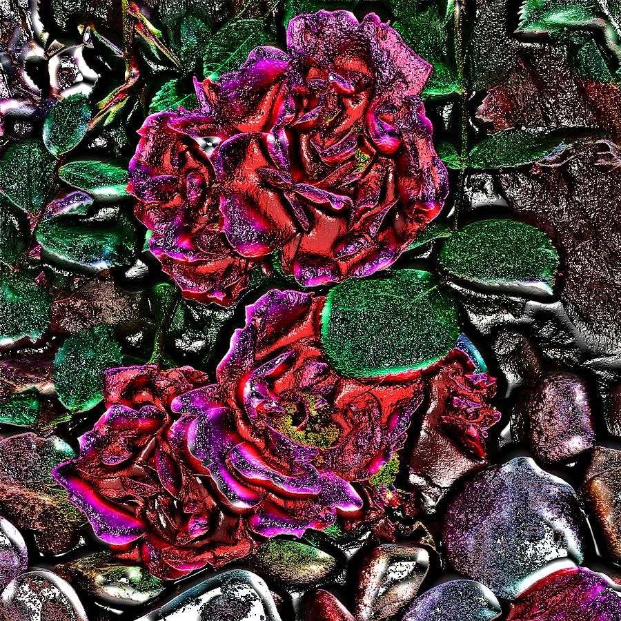 Metal Roses Photograph by Susan Kinney