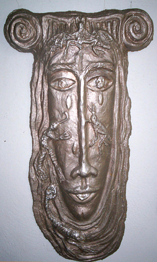 Cast Iron Digital Art - Metal Sculpture  Pandora by Maria Alquilar