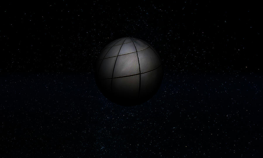 Fantasy Digital Art - Metal Sphere in Space by Pelo Blanco Photo