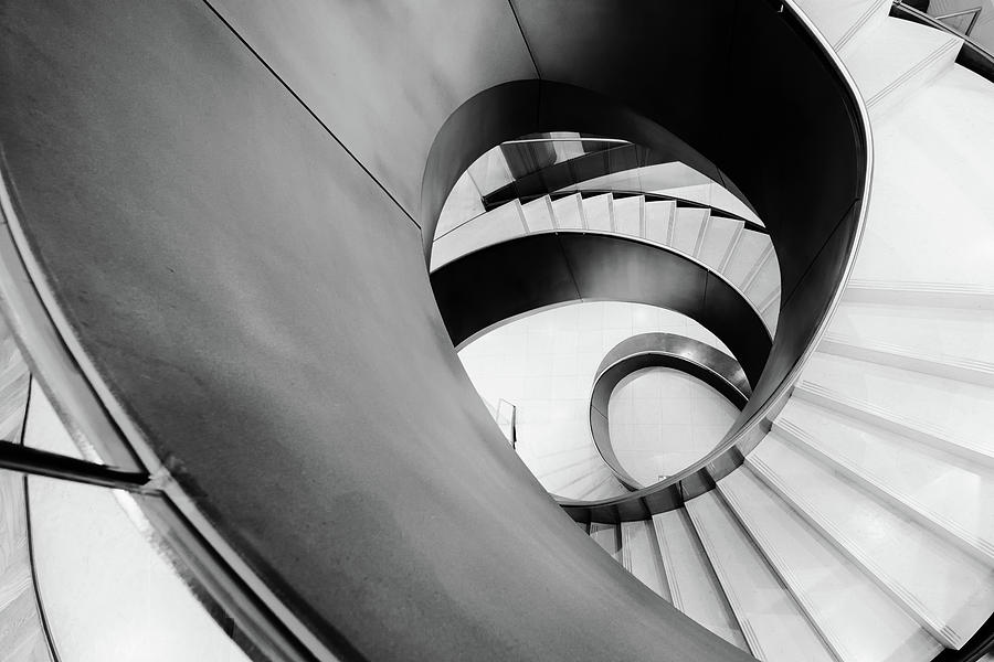 Metal Spiral Staircase London Photograph by John Williams