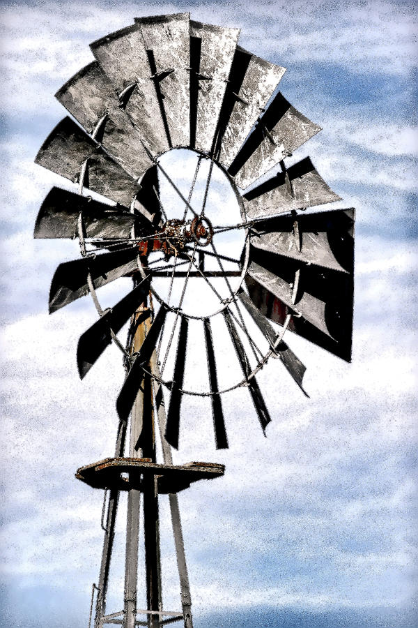 Windmill Photograph - Metal Windmill by Athena Mckinzie
