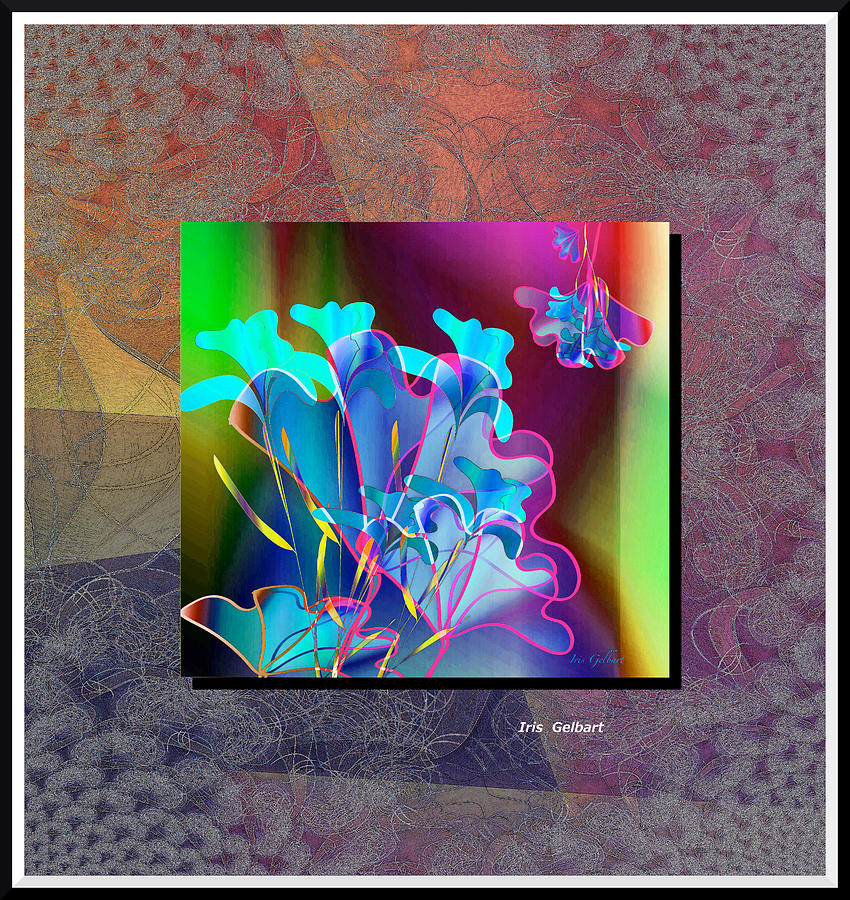 Metalic Bouquet Digital Art by Iris Gelbart
