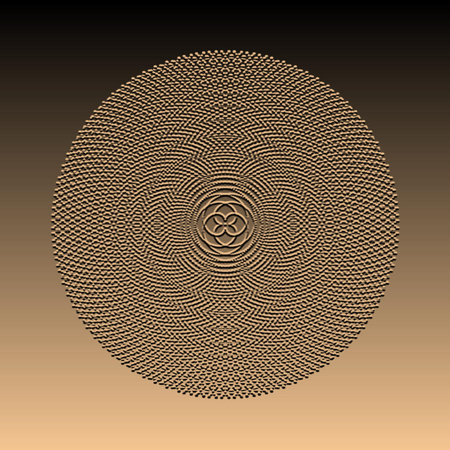 Pattern Digital Art - Metallic Beaded Mandala Ia by Robert Krawczyk