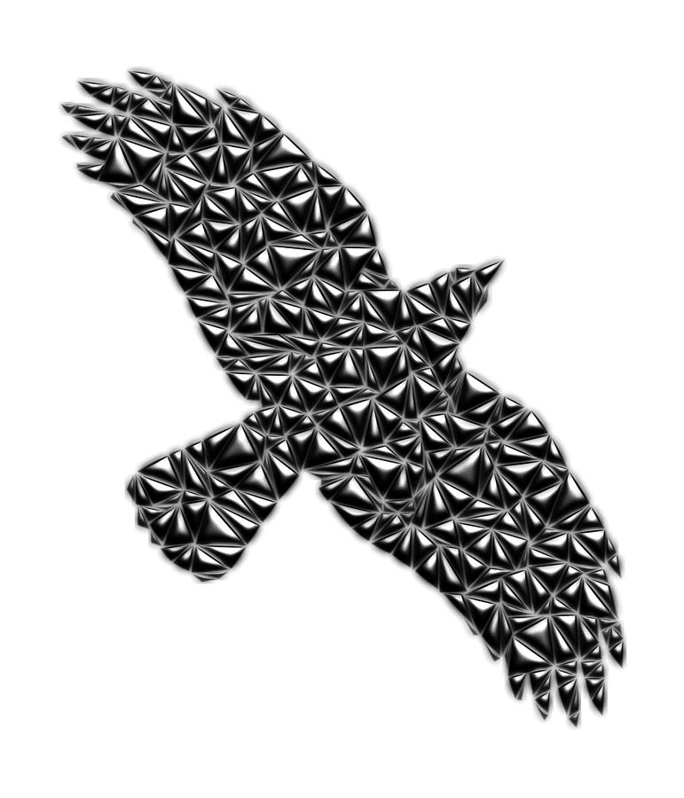 Metallic Crow Digital Art by Chris Butler
