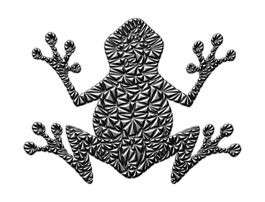 Frog Digital Art - Metallic Frog by Chris Butler