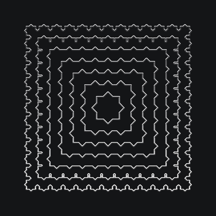 Pattern Digital Art - Metallic Lace AI by Robert Krawczyk