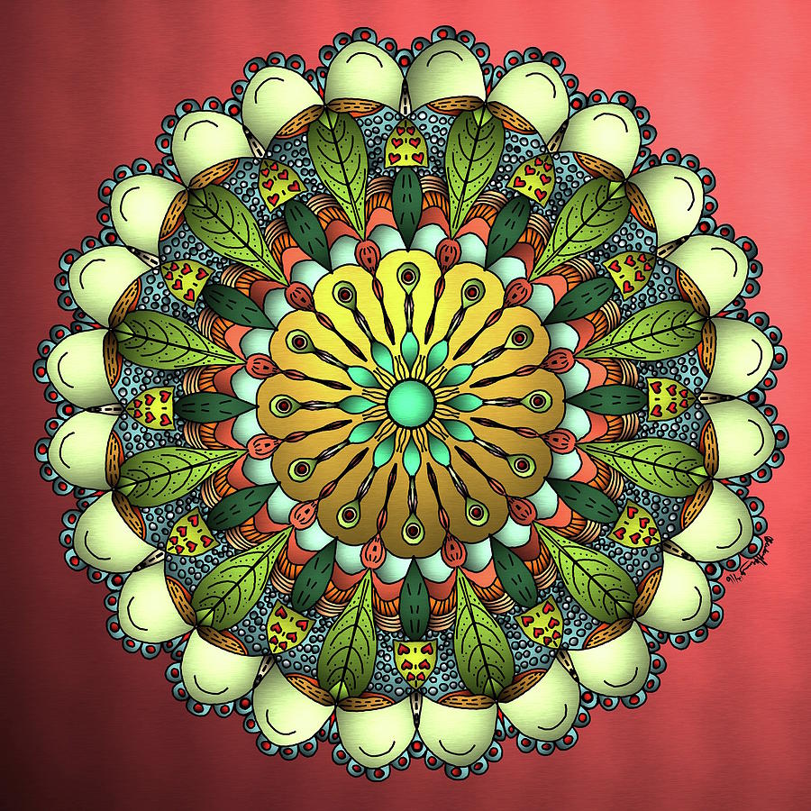 Metallic Mandala Digital Art by Becky Herrera
